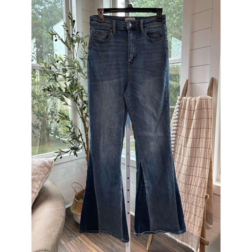 Women's Cello Jeans Flare Two-Tone Blue Size, 11 - Picture 1 of 10
